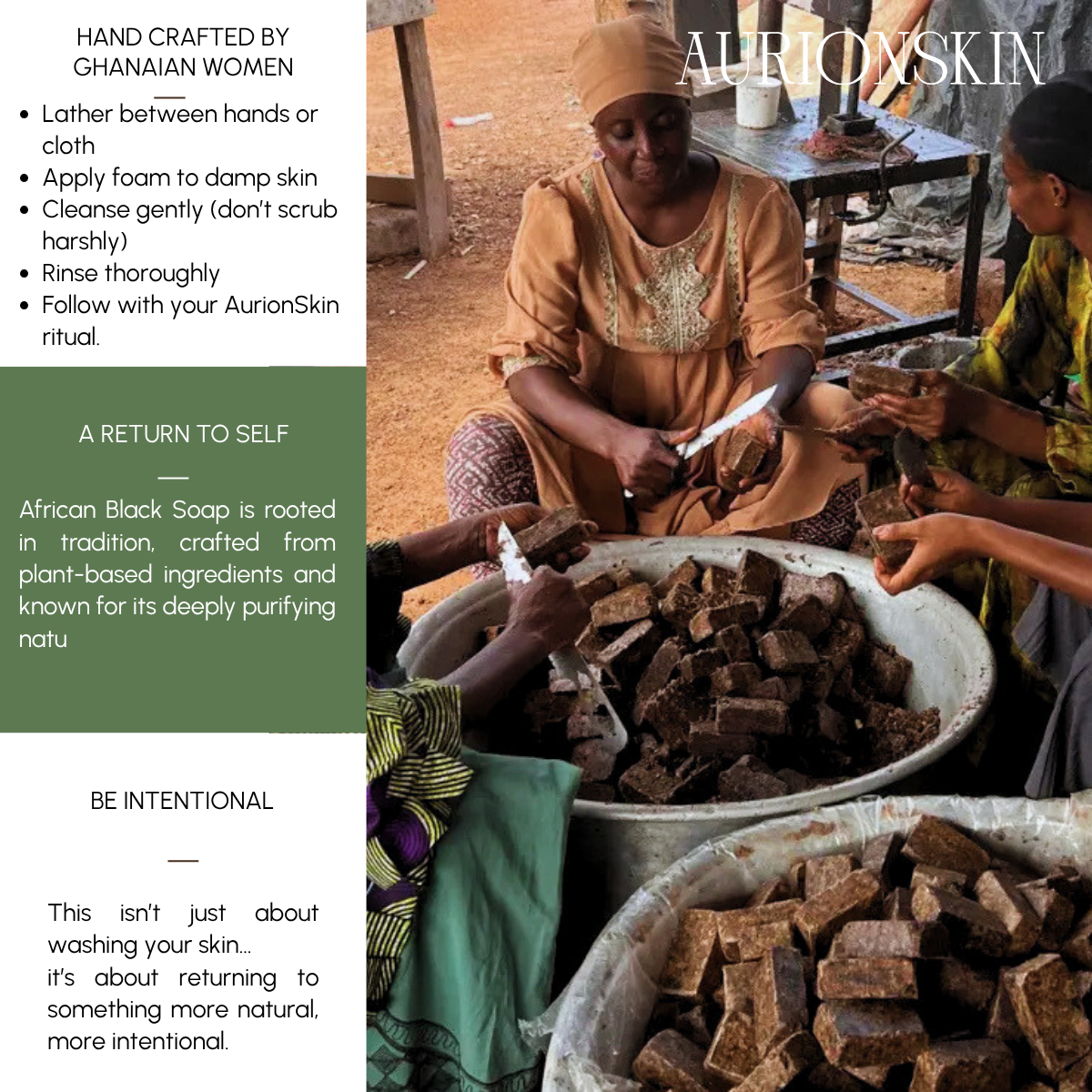 MIRA Black Soap – traditional West African cleansing bar for all skin types